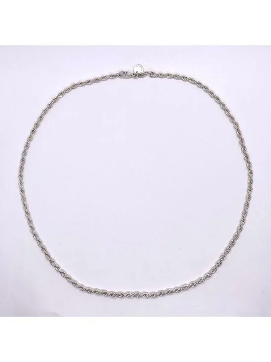 Tiffany & Co Twist Loop Chain Necklace 925 Sterling Silver - Picture 3 of 9
